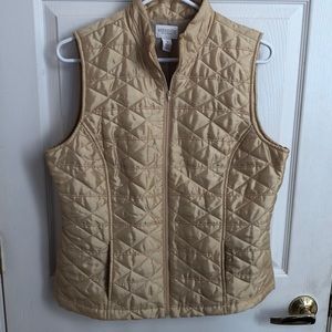 Chicos Weekend Light Gold Vest Sz Medium